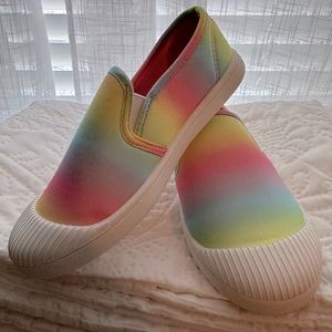 Kids multicolored slip on sneakers 🌈